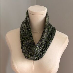 Handmade merino wool cowl with a Celtic design